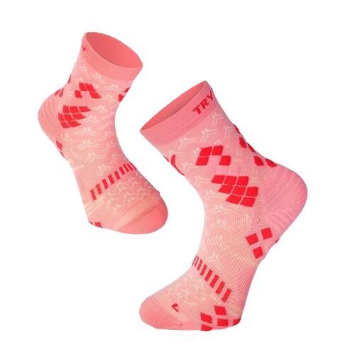 Skarpety uciskowe różowe. Czerwone skarpetki TRY TO FLY, bez wzorów. W wyprzedaży za 65,52 zł.