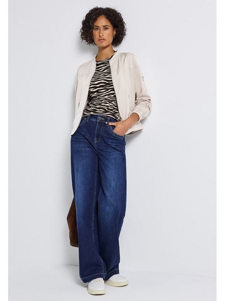 Cecil Koszulka w kolorze czarno-kremowym rozmiar: 42. Brązowe bluzki Cecil, bez wzorów, bez kołnierzyka, bez ramiączek. Za 69,91 zł.