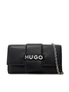 HUGO Torebka 50547057 Czarny. Czarne torebki wieczorowe Hugo, bez wzorów, ze skóry, bez dodatków. Za 329,99 zł.