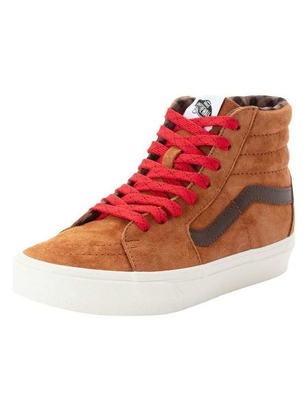 Vans Skórzane sneakersy "SK8 Hi" w kolorze jasnobrązowym rozmiar: 44. Brązowe trampki Vans, bez wzorów, za kostkę, bez zapięcia. Za 361,99 zł.