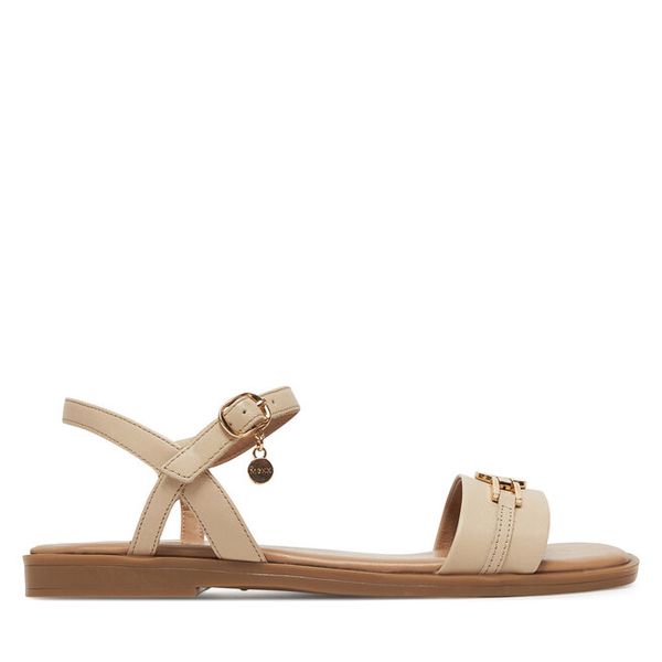 Sandały MEXX. Brązowe sandały Mexx, bez wzorów, bez obcasa, na płaskiej podeszwie, bez zapięcia. Za 229,99 zł.