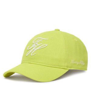 Czapka z daszkiem Tommy Hilfiger. Zielone czapki TOMMY HILFIGER, bez wzorów. Za 128,99 zł.