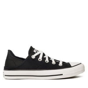 Trampki Converse. Czarne trampki Converse, bez wzorów, bez zapięcia. Za 189,99 zł.