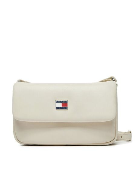 Tommy Jeans Torebka AW0AW16978 Écru. Listonoszki Tommy Jeans, bez wzorów, z jeansu, bez dodatków. Za 219,99 zł.