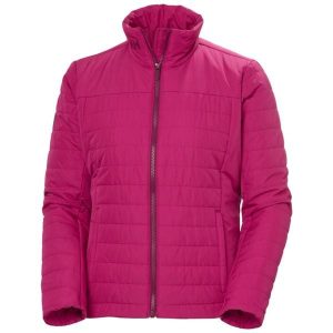 Damska kurtka ocieplana Helly Hansen Crew 2.0. Czerwone kurtki Helly Hansen, bez wzorów, z puchu, bez kaptura. Za 378,55 zł.