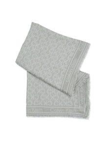 Calvin Klein Chusta Monogram Jacquard K60K608779 Szary. Szare apaszki i chusty Calvin Klein, bez wzorów, z materiału. Za 289,99 zł.