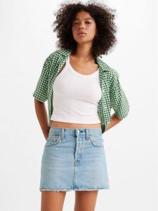 Levi's® Spódnica jeansowa Icon A46940003 Błękitny Loose Fit. Niebieskie spódnice s, bez wzorów, z bawełny. Za 209,99 zł.
