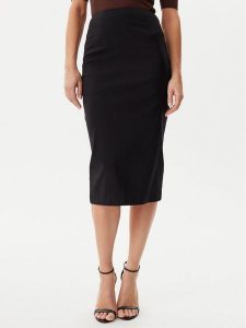 Guess Spódnica ołówkowa W5GD93 WGMR2 Czarny Slim Fit. Czarne spódnice Guess, l, z aplikacjami, z wiskozy. Za 269,99 zł.