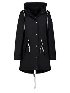 Geographical Norway Parka "Cumi" w kolorze czarnym rozmiar: L. Czarne płaszcze Geographical Norway, l, z aplikacjami, bez kaptura. Za 241,56 zł.