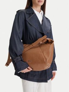 Lasocki Torebka CEO-LSK-X-005-09 Brązowy. Brązowe listonoszki Lasocki, bez wzorów, z materiału, bez dodatków. Za 199,99 zł.