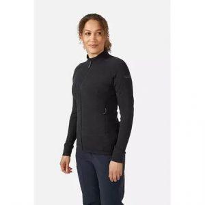 Bluza polarowa damska Rab Nexus Jacket rozpinana. Czarne bluzy RAB, s, bez wzorów, z polaru, bez kaptura. Za 321,69 zł.