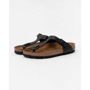 Japonki damskie Birkenstock Gizeh Bf Black. Czarne klapki Birkenstock, bez wzorów, z materiału, bez obcasa. Za 449,99 zł.
