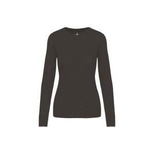 Damski sweter z okrągłym dekoltem Kariban. Szare swetry klasyczne KARIBAN, na zimę, bez kołnierzyka. Za 185,00 zł.