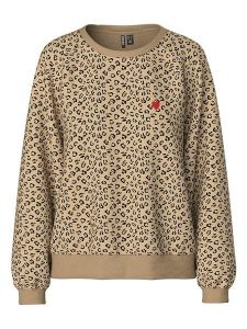 Pieces Bluza w kolorze jasnobrązowym rozmiar: M. Brązowe bluzy Pieces, m, bez wzorów, bez kaptura. Za 113,63 zł.