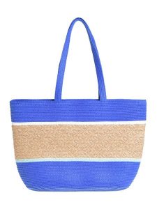 BLE Shopper bag w kolorze beżowo-niebieskim - 48 x 30 x 14 cm rozmiar: onesize. Brązowe shopper bag BLE, bez wzorów, z materiału, na ramię, bez dodatków. Za 49,95 zł.