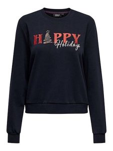 ONLY Bluza w kolorze granatowym rozmiar: L. Niebieskie bluzy ONLY, l, bez wzorów, bez kaptura. Za 65,85 zł.