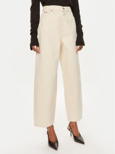 Calvin Klein Jeansy K20K207270 Écru Wide Leg. Jeansy Calvin Klein, bez wzorów, z bawełny. Za 389,99 zł.