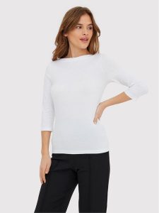 Vero Moda Bluzka Panda 10274133 Biały Regular Fit. Białe bluzki Vero Moda, xl, bez wzorów, z bawełny, bez kołnierzyka, bez ramiączek. Za 99,99 zł.