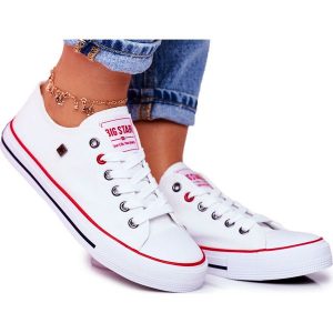 Big Star Damskie Białe Trampki T274022. Białe trampki bez wzorów, bez zapięcia. Za 167,06 zł.