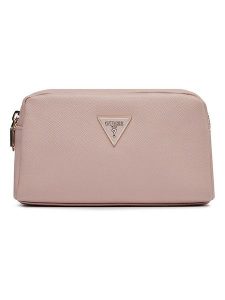 Guess Kosmetyczka w kolorze jasnoszarym - 11 x 8,5 x 7 cm rozmiar: onesize. Różowe kosmetyczki Guess, z aplikacjami, z materiału. Za 175,67 zł.
