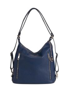 Mia Tomazzi Skórzany plecak "Giulianova" w kolorze granatowym - 28 x 29 x 12 cm rozmiar: onesize. Niebieskie plecaki Mia Tomazzi. Za 288,52 zł.