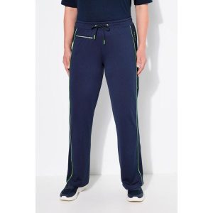 Damskie Funkcyjne spodnie dresowe kieszeń na zamek szybkoschnące. Niebieskie spodnie dresowe Ulla Popken, plus size, bez wzorów, z dresówki. Za 244,99 zł.