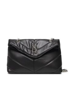 Steve Madden Torebka Bbelzer SM13000707-020002-BLK Czarny. Czarne torebki klasyczne Steve Madden, bez wzorów, ze skóry, bez dodatków. Za 469,99 zł.