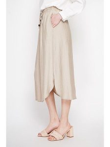 Le Jardin du Lin Spódnica w kolorze kremowym rozmiar: 40. Brązowe spódnice Le jardin du lin, bez wzorów, midi. Za 100,99 zł.