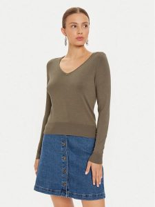 ONLY Sweter Venice 15333990 Brązowy Regular Fit. Brązowe swetry klasyczne ONLY, m, z wiskozy, bez kołnierzyka. Za 59,99 zł.