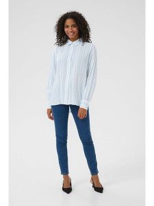 Kaffe Koszula w kolorze białym rozmiar: 42. Białe koszule Kaffe, bez wzorów, bez kołnierzyka, bez ramiączek. Za 97,95 zł.