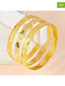 LA CHIQUITA Pozłacane bransoletki (3 szt.) "Sohadi" rozmiar: onesize. Żółte bransoletki LA CHIQUITA, pozłacane. Za 95,69 zł.