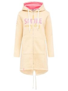 Zwillingsherz Bluza "Smile Everyday" w kolorze beżowym rozmiar: XXL. Brązowe bluzy Zwillingsherz, xxl, bez wzorów, z bawełny, bez kaptura. Za 223,99 zł.