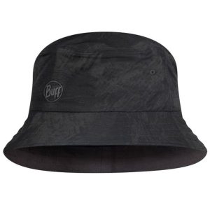 Kapelusz turystyczny unisex Buff Adventure Bucket Hat. Czarne kapelusze Buff, bez wzorów, sportowe. Za 148,75 zł.