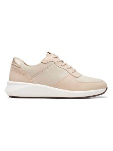 Clarks Skórzane sneakersy "Comb Un Rio" w kolorze beżowym rozmiar: 37,5. Brązowe trampki Clarks, bez wzorów, z nubiku, bez zapięcia. Za 202,03 zł.