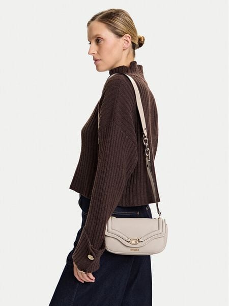 Guess Torebka Dea Mini HWBG79 93790 Écru. Białe listonoszki Guess, z aplikacjami, ze skóry, bez dodatków. Za 281,99 zł.