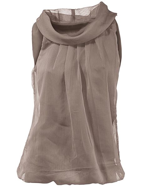 Heine Top w kolorze szarobrązowym rozmiar: 38. Brązowe topy Heine, bez wzorów, bez kołnierzyka, bez ramiączek. Za 100,04 zł.