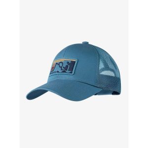 Czapka z daszkiem Buff Explore Trucker Cap - nidus blue L-XL. Niebieskie czapki Buff, bez wzorów, sportowe. Za 109,99 zł.