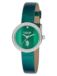 U.S. Polo Assn. Zegarek kwarcowy w kolorze srebrno-zielonym rozmiar: onesize. Zielone, analogowe zegarki U.S. Polo Assn. Za 173,99 zł.