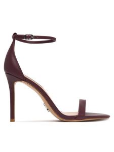 Steve Madden Sandały Tecy 11002956 Bordowy. Czerwone sandały Steve Madden, bez wzorów, ze skóry, bez obcasa, na szpilce, bez zapięcia. Za 429,99 zł.