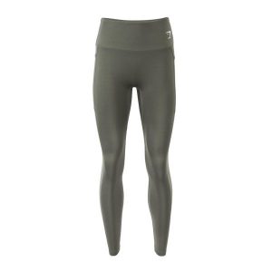 Legginsy treningowe damskie Gymshark Training Mesh. Zielone legginsy Gymshark, bez wzorów, z meshu. Za 97,99 zł.