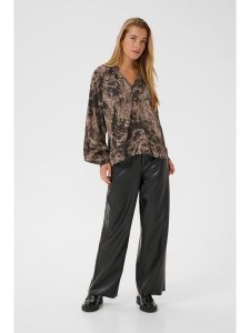 Kaffe Bluzka w kolorze brązowym rozmiar: 34. Brązowe bluzki Kaffe, s, bez wzorów, z wiskozy, klasyczne, bez kołnierzyka, bez ramiączek. Za 173,99 zł.