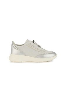 Geox Sneakersy "Alleniee" w kolorze srebrno-kremowym rozmiar: 38. Brązowe trampki Geox, bez wzorów, bez zapięcia. Za 210,81 zł.