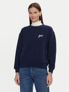 Gant Bluza 4201239 Granatowy Loose Fit. Niebieskie bluzy GANT, xs, bez wzorów, z bawełny, bez kaptura. Za 379,99 zł.