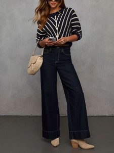 LA Angels Sweter w kolorze biało-granatowym rozmiar: S. Białe swetry oversize LA Angels, s, bez wzorów, bez ramiączek. Za 174,02 zł.