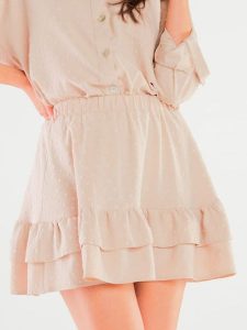 Awama Spódnica w kolorze beżowym rozmiar: S/M. Brązowe spódnice Awama, m, bez wzorów, mini. Za 219,99 zł.