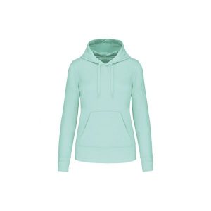 Damska ekologiczna bluza z kapturem Kariban. Niebieskie bluzy KARIBAN, bez wzorów, z kapturem. Za 175,00 zł.