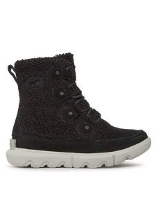 Sorel Śniegowce Explorer Next™ Joan Cozy NL5030-010 Czarny. Czarne buty zimowe Sorel, z materiału, bez obcasa, bez zapięcia. Za 669,99 zł.