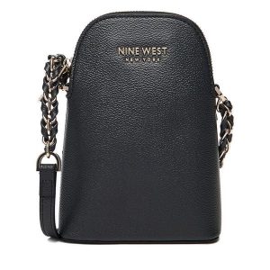 Torebka Nine West. Czarne listonoszki Nine West, bez wzorów, bez dodatków. Za 129,99 zł.
