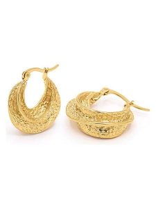 MOODE Kolczyki-kreole "Noeline" rozmiar: onesize. Żółte kolczyki MOODE, ze stali. Za 43,99 zł.