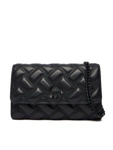 Kurt Geiger Torebka Kensington Chain 648400109 Czarny. Czarne torebki klasyczne Kurt Geiger, bez wzorów, ze skóry, bez dodatków. Za 659,99 zł.